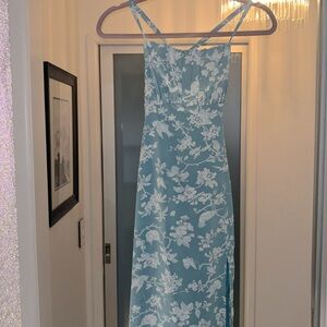 Abercrombie & Fitch Blue Floral Backless Dress